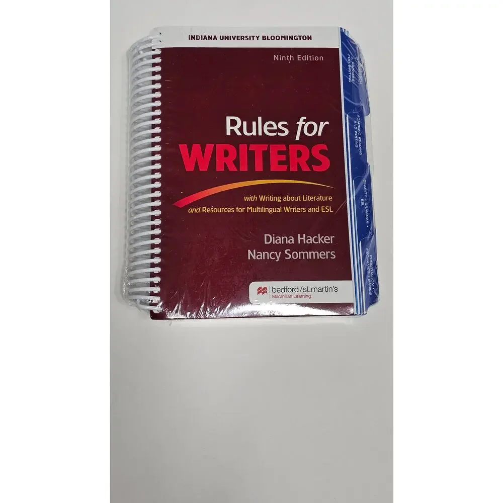 Rules for Writers 9th Ed IU Bloomington ESL Diana Hacker Nancy Sommers Spiral
